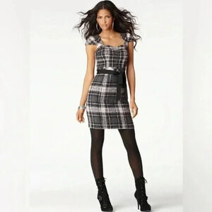 Guess Zoe Plaid Wool Blend‎ Dress preppy girlhood legally blonde tweed